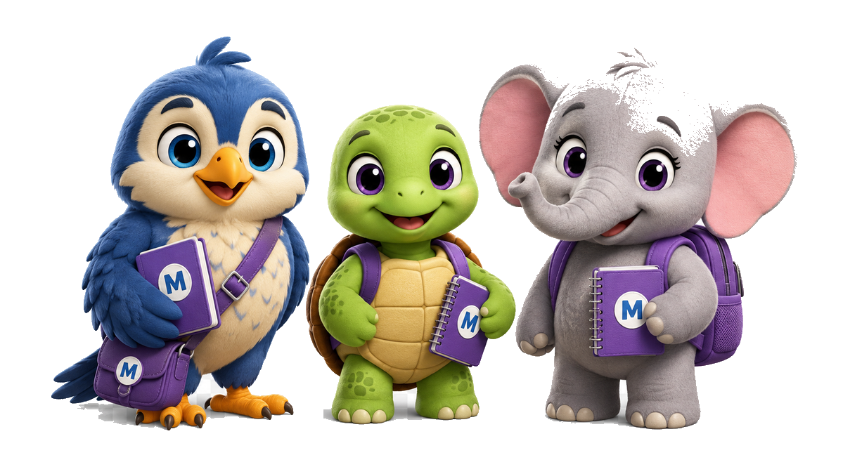 Alcón, tortuga y elefante de MegaFácil