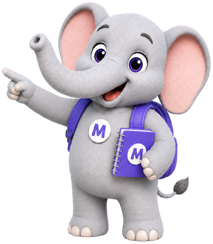 Elefante MegaFácil junto al panel de funciones